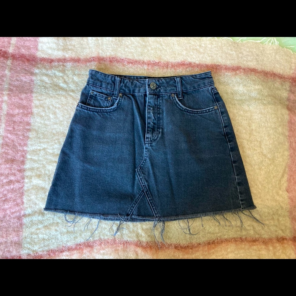 Black BDG mini jean skirt from Urban Outfitters